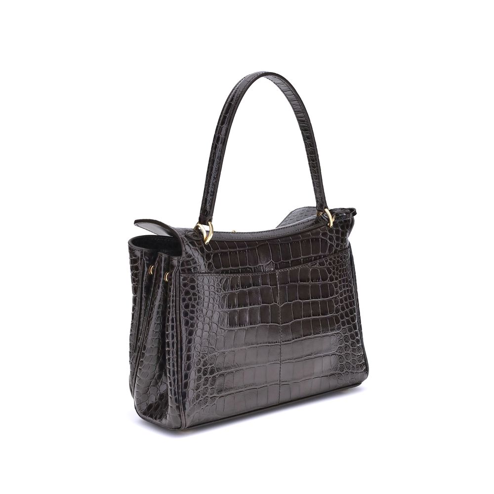 Bolsa de ombro Balenciaga Rodeo em couro com estampa de crocodilo