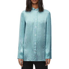 Camisa listrada de seda mista da Loewe