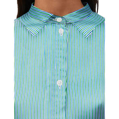 Camisa listrada de seda mista da Loewe