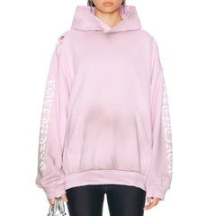 Moletom com capuz Balenciaga Stencil de ajuste médio