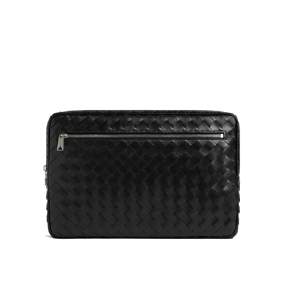 Bolsa para laptop com zíper Bottega Veneta Intrecciato