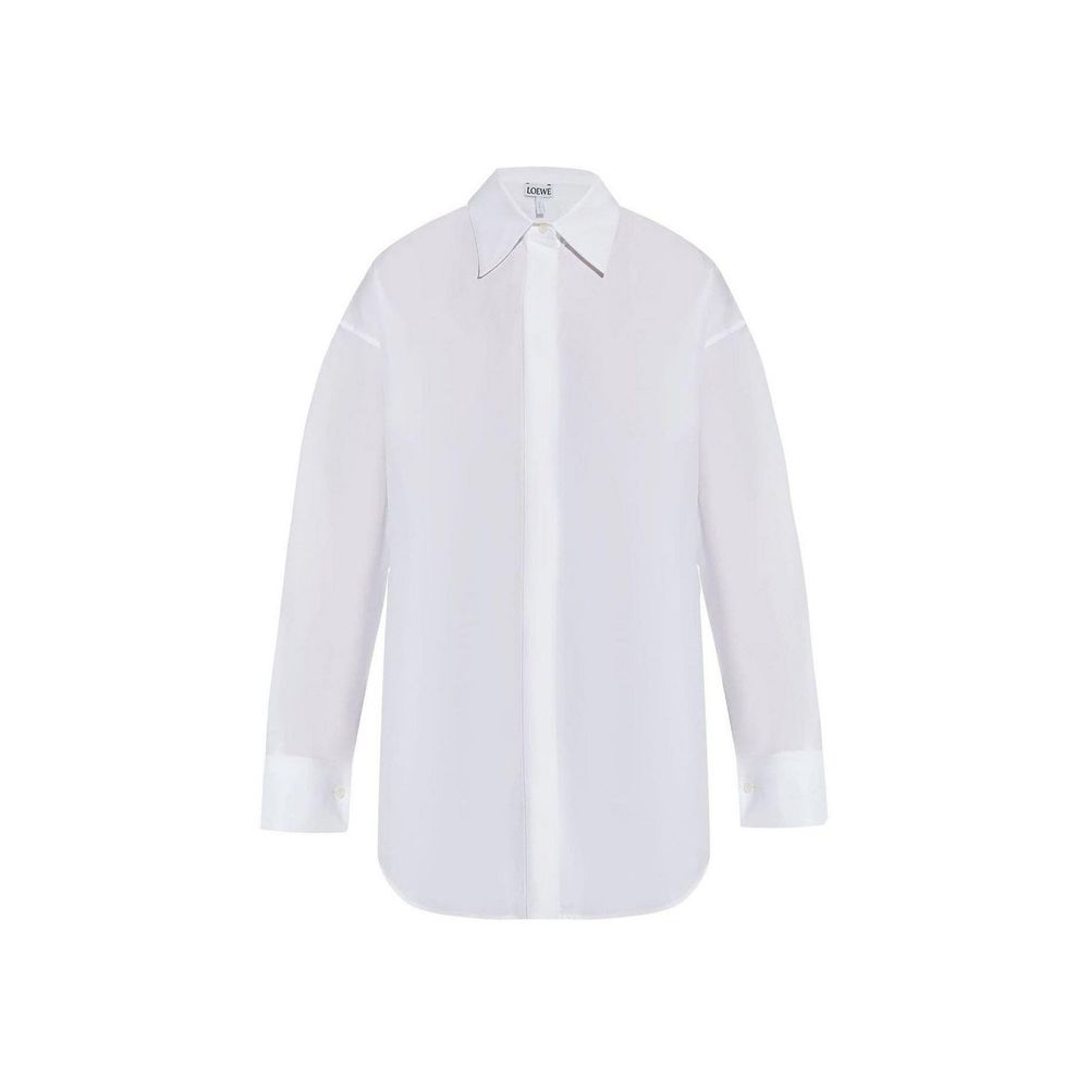 Camisa de algodão drapeada Loewe