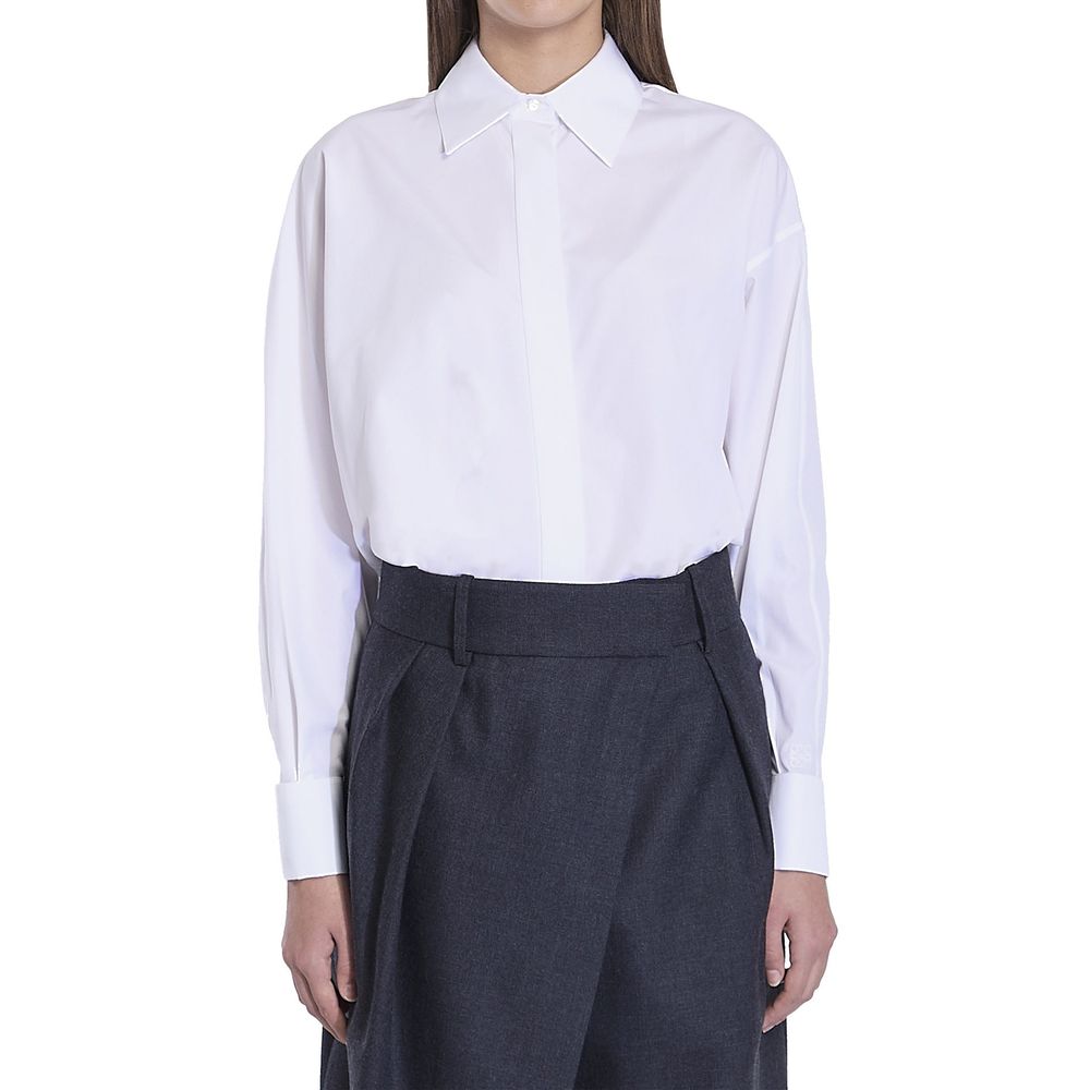 Camisa de algodão drapeada Loewe