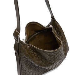 Bottega Veneta Traveller Bolsa Hobo de couro médio Intrecciato