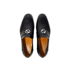Mocassins de couro Gucci Interlocking G