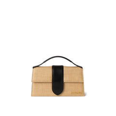 Bolsa de ombro com efeito ráfia Jacquemus Le Grand Bambino