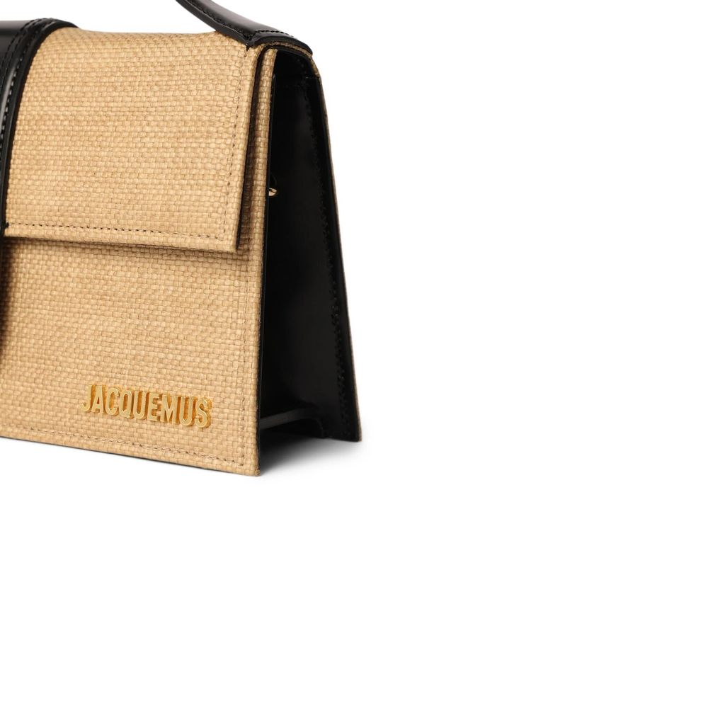 Bolsa de ombro com efeito ráfia Jacquemus Le Grand Bambino