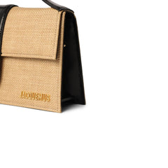Bolsa de ombro com efeito ráfia Jacquemus Le Grand Bambino