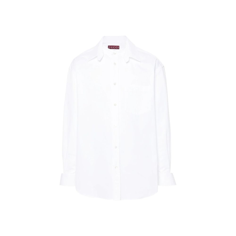 Camisa de algodão com logotipo da Gucci