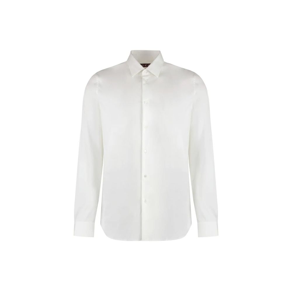 Camisa de popeline de algodão Gucci