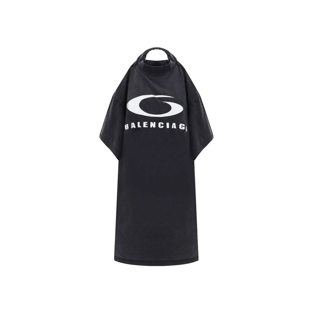 Vestido camiseta com estampa de ícone Balenciaga
