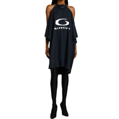 Vestido camiseta com estampa de ícone Balenciaga