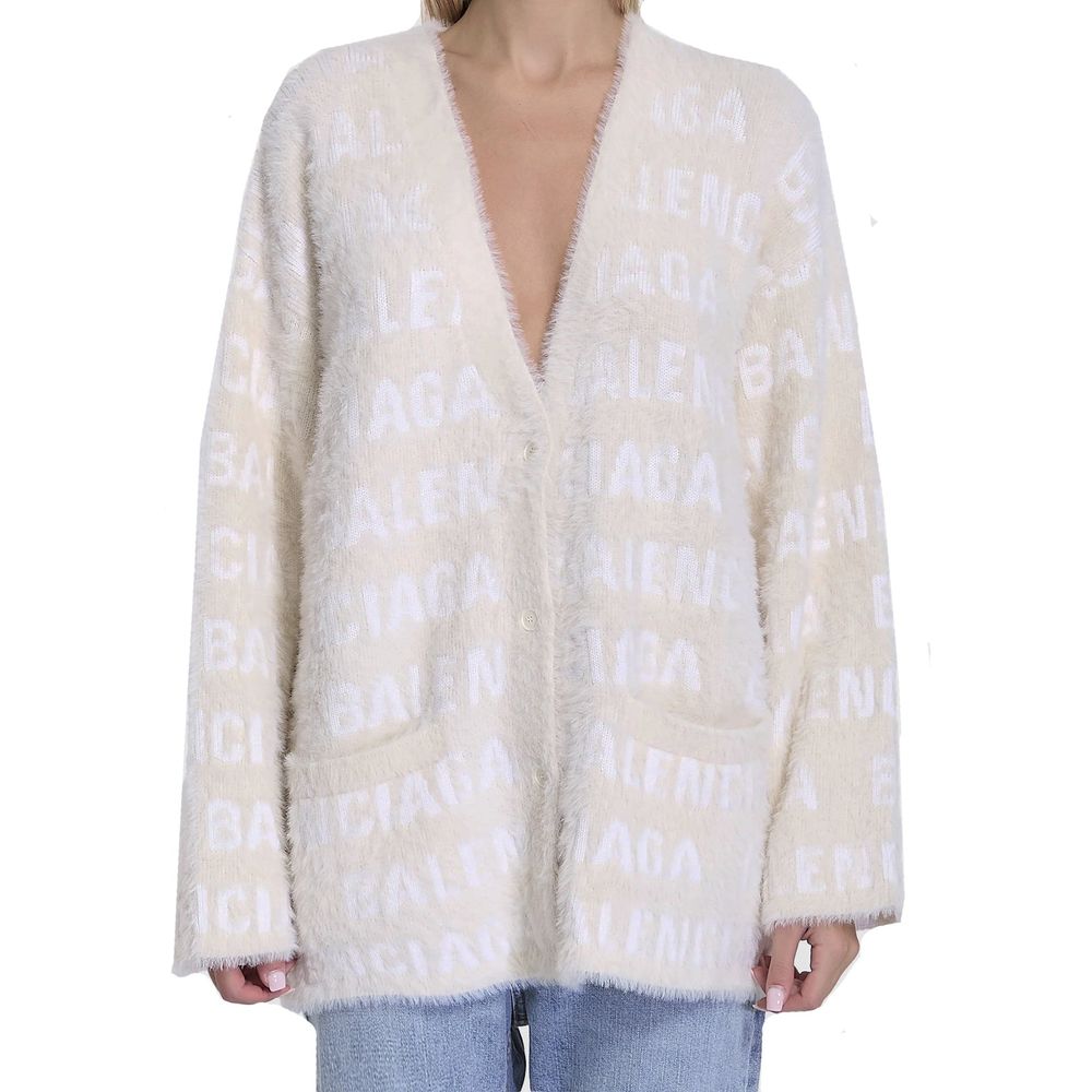Cardigan Balenciaga de lã mista jacquard