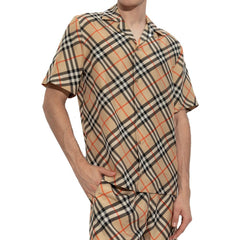 Camisa xadrez de seda Burberry