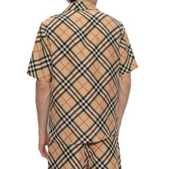 Camisa xadrez de seda Burberry