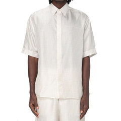 Camisa de seda com logotipo Fendi