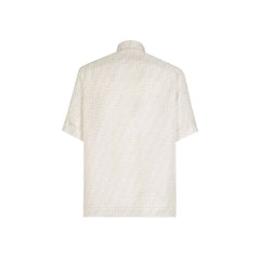 Camisa de seda com logotipo Fendi