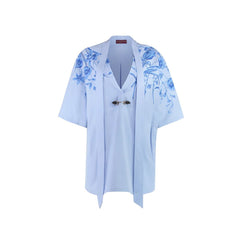 Vestido curto de popeline Gucci