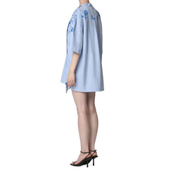 Vestido curto de popeline Gucci