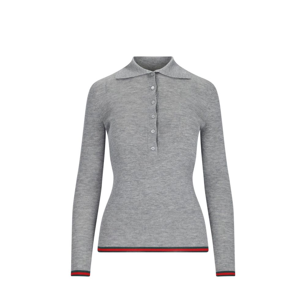 Suéter Gucci de malha canelada de cashmere e seda
