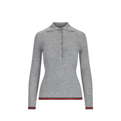 Suéter Gucci de malha canelada de cashmere e seda
