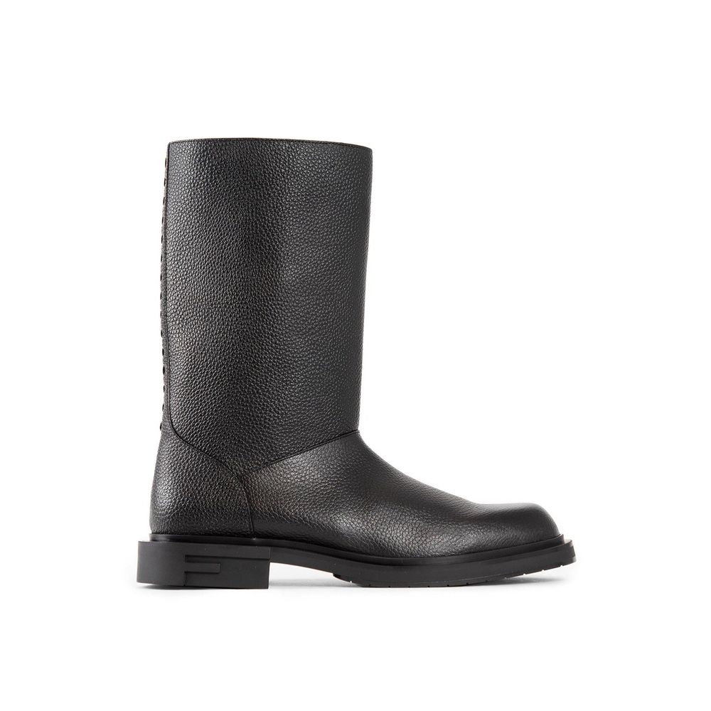 Botas de armação de couro Fendi