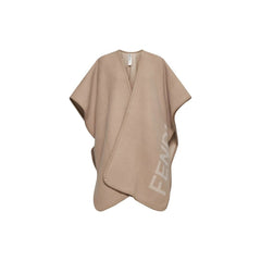 Poncho Fendi de lã e cashmere