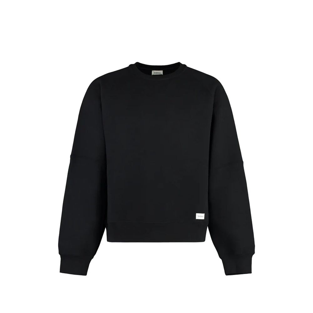 Moletom com logotipo de algodão Saint Laurent