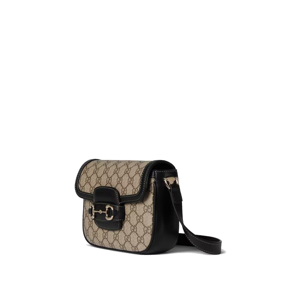 Bolsa de ombro pequena e macia Gucci Horsebit 1955