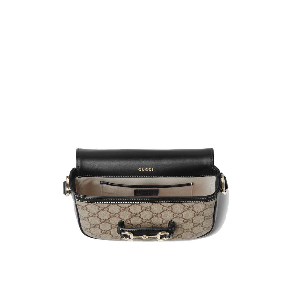 Bolsa de ombro pequena e macia Gucci Horsebit 1955