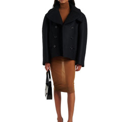 Sobretudo grande de lã virgem Saint Laurent