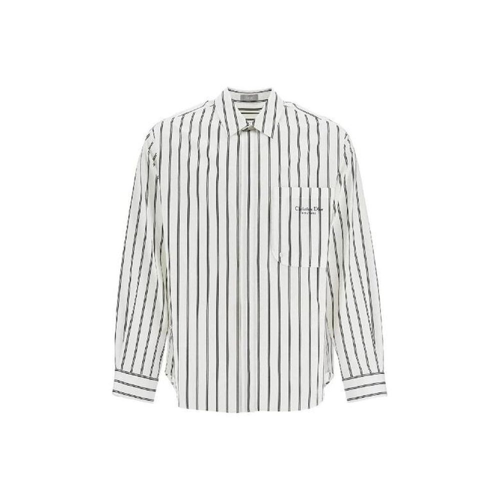 Camisa listrada de algodão Dior