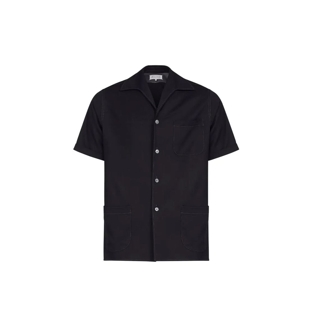 Camisa de lã de manga curta Maison Margiela