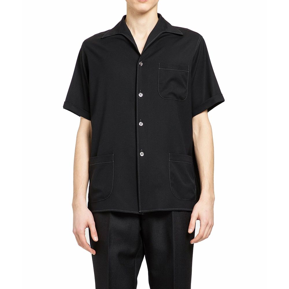 Camisa de lã de manga curta Maison Margiela