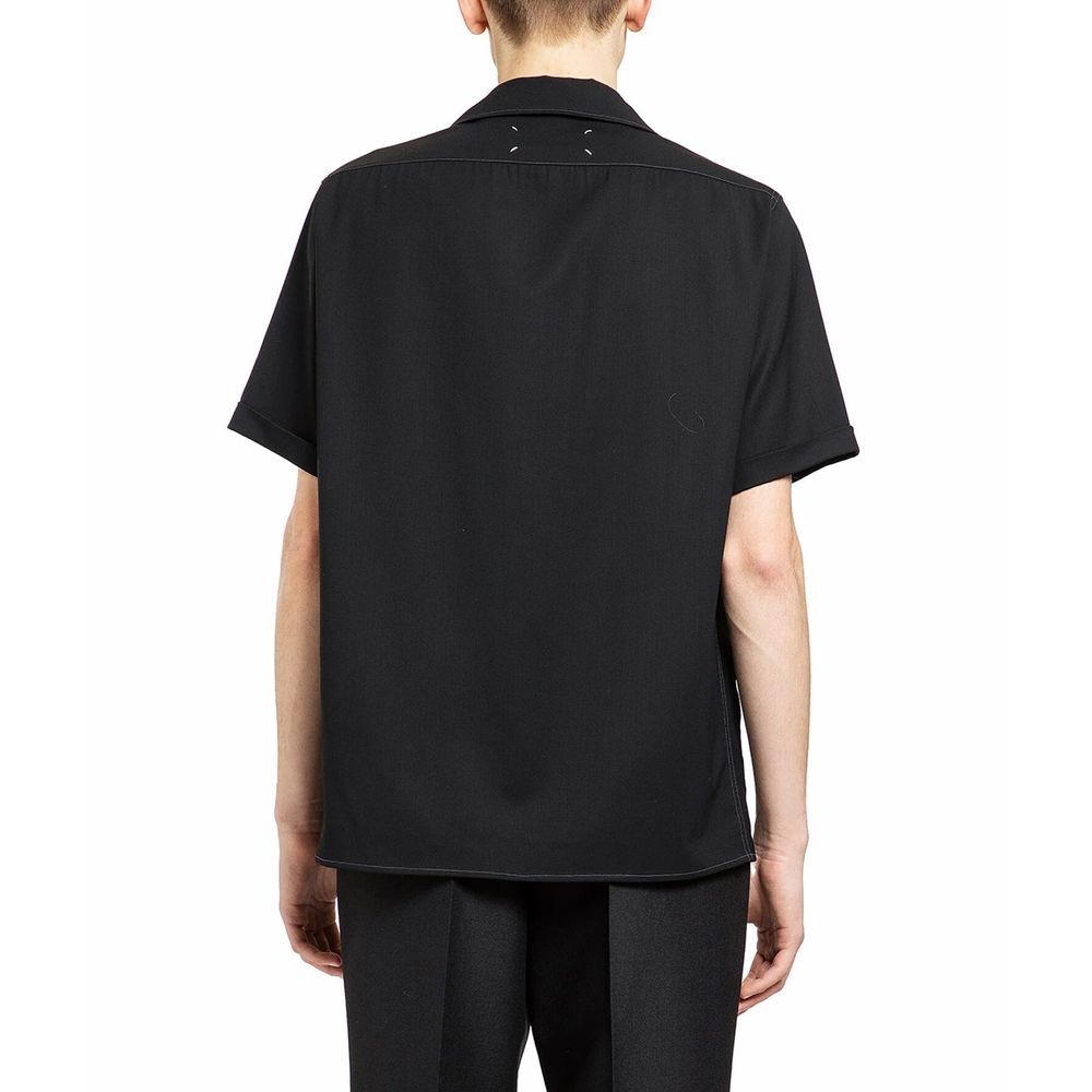 Camisa de lã de manga curta Maison Margiela