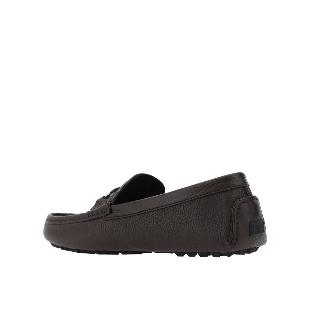 Mocassins Fendi de Couro com Monograma