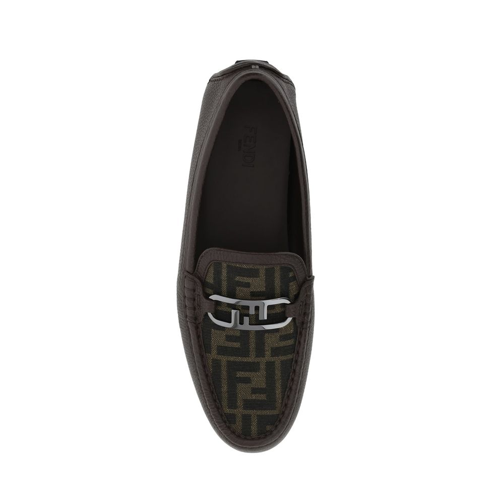 Mocassins Fendi de Couro com Monograma