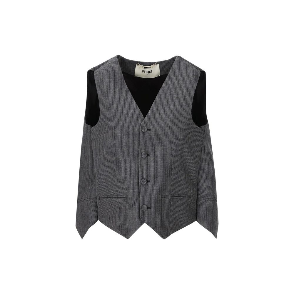 Fendi Listrado Colete Top