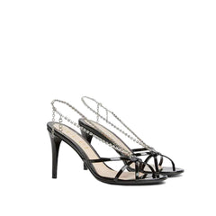 Sandálias de corrente de cristal Gucci