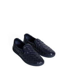 Tênis de couro Bottega Veneta Intrecciato