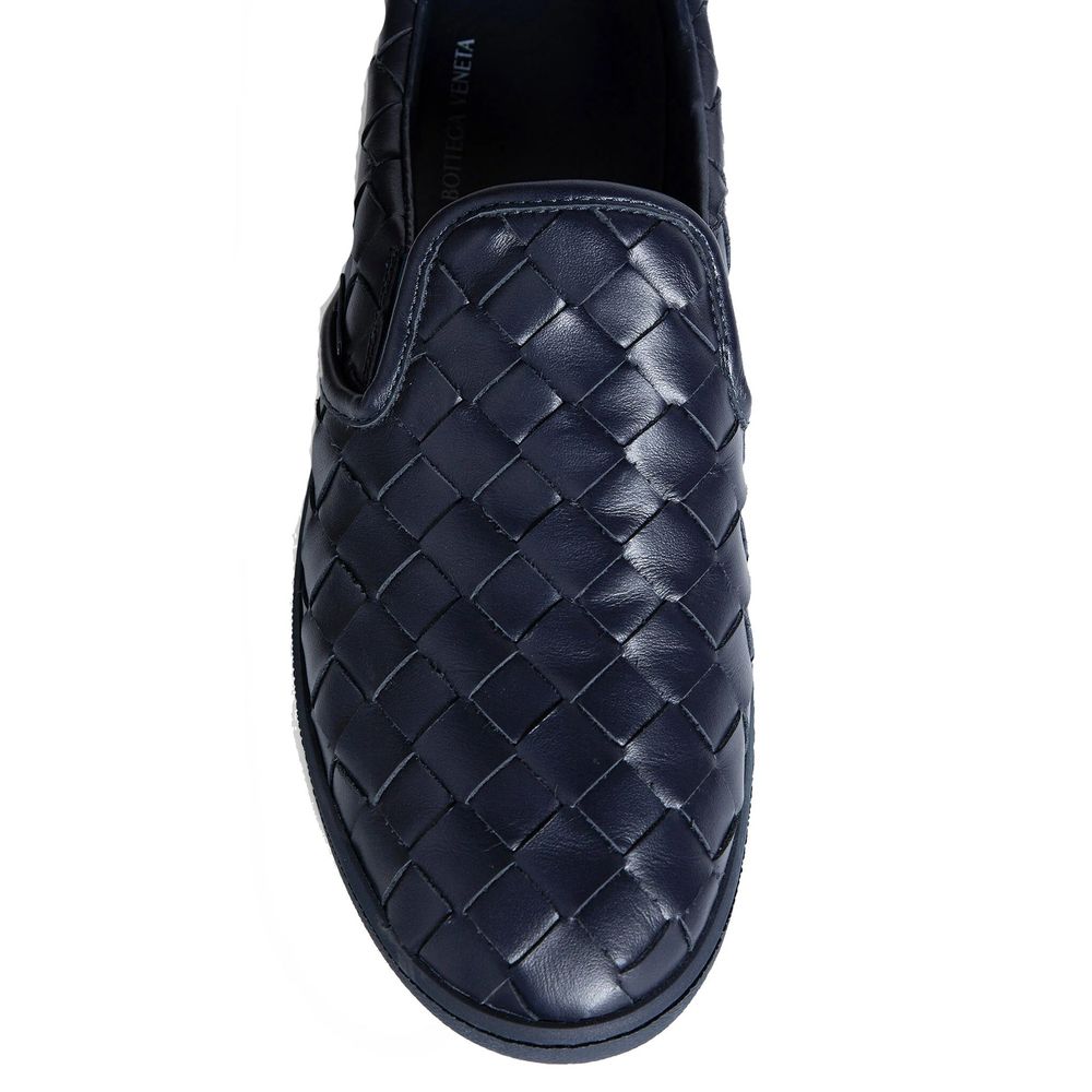 Tênis de couro Bottega Veneta Intrecciato