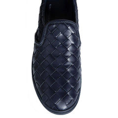 Tênis de couro Bottega Veneta Intrecciato