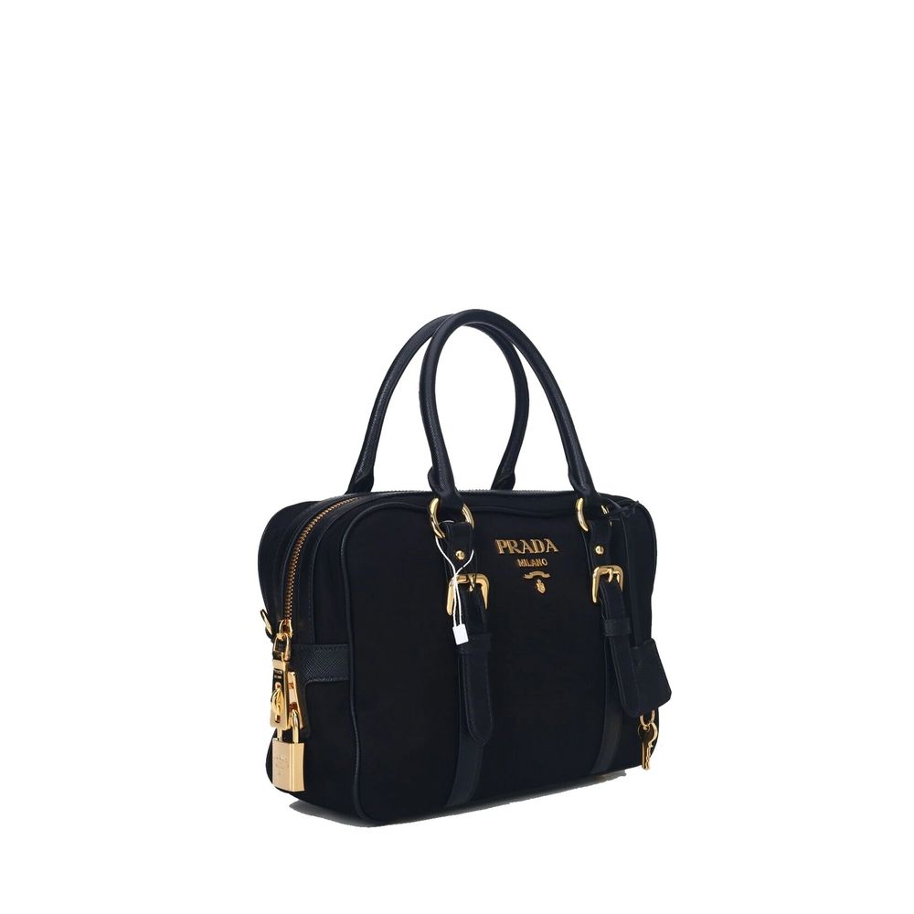 Bolsa de mão com logo Prada em nylon