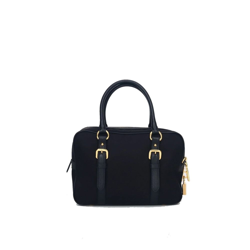 Bolsa de mão com logo Prada em nylon
