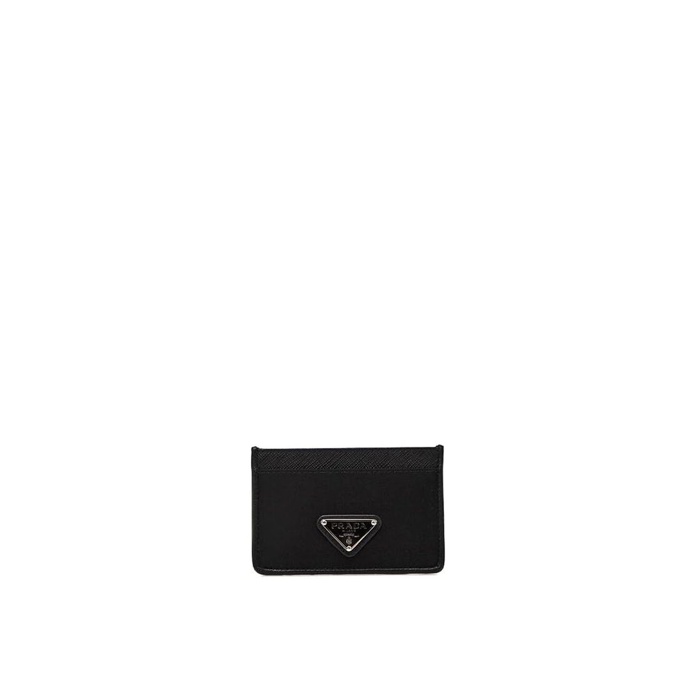 Porta-cartões Prada em nylon e couro