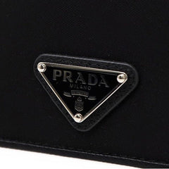 Porta-cartões Prada em nylon e couro