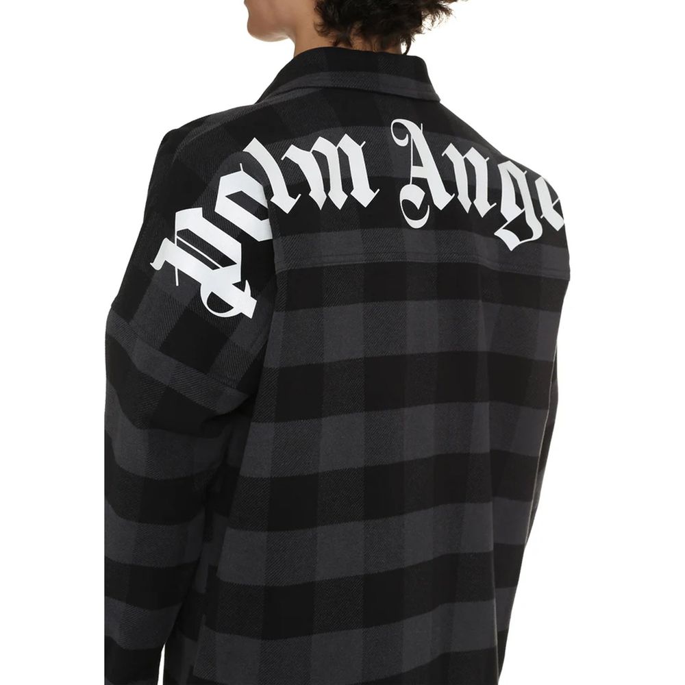 Sobrecamisa de algodão com logotipo Palm Angels