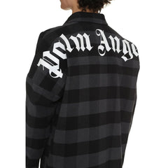 Sobrecamisa de algodão com logotipo Palm Angels
