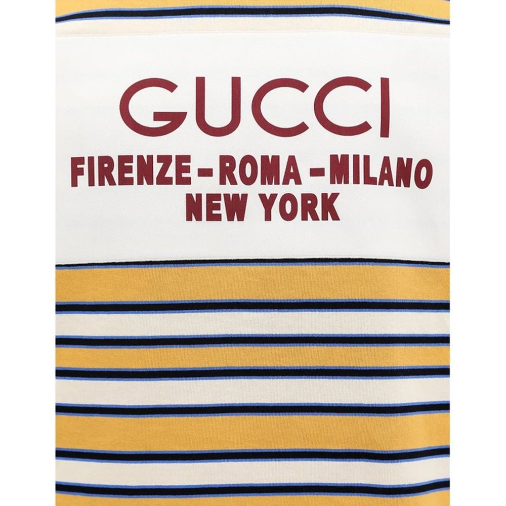 Camisa polo listrada Gucci