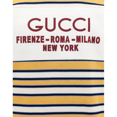 Camisa polo listrada Gucci